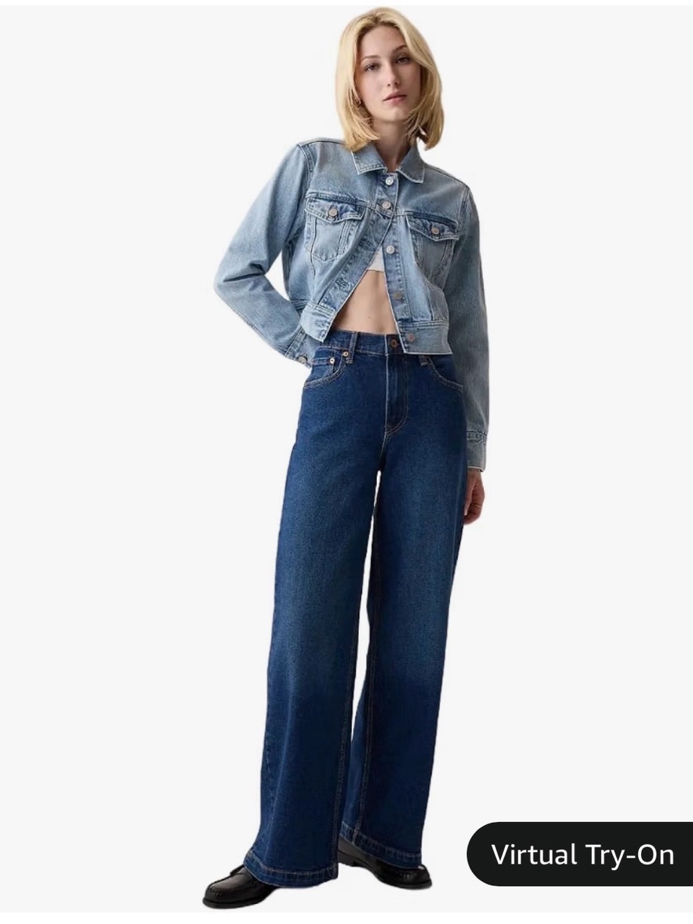 GAP High-Rise Stride Jeans - Dark Blue